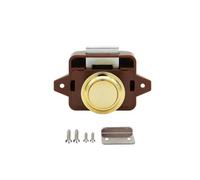Lock Cylinder Button Camper Car Push Lock Diameter 20/26mm RV Caravan Boat Travel Trailer Drawer Latch Keyless Cabinet Furniture Hardware(Large-Brown Gold)