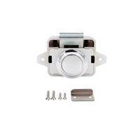 Lock Cylinder Button Camper Car Push Lock Diameter 20/26mm RV Caravan Boat Travel Trailer Drawer Latch Keyless Cabinet Furniture Hardware(Large-Silver)