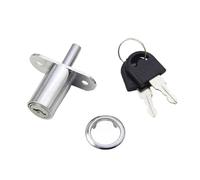 Lock Cylinder Cam Cylinder Lock Tongue Door Bolt Latch Useful Cabinet Drawer Wardrobe with Key Sliding Furniture Hardware(32mm-Open Type)