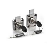 Lock Cylinder Copper Drawer Locks Cabinet Cupboard Desk Hasp Latch Home Cam with 2 Keys for Wardrobe Furniture Hardware Mailbox(Brass 338-32)