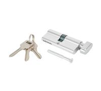 Lock Cylinder Cylinder Anti Pick Keys Kit Multi-Way Lock Silver with Screw Against Theft Aluminum Door Lock Cylinder