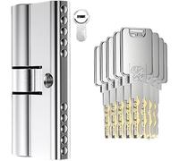 Lock Cylinder,Cylinder Lock, Lock Cylinder The Same Key to Open All Cylinder,Master Bead Anti-Theft Door Lock Core Super C-Class Door Lock Universal Household(37.5 And52.5 90mmp)