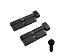 Lock Cylinder, Door Toilet Bathroom Cylinder Lock Handle Customized Brass Keyless Cylinder Lock(80mm)