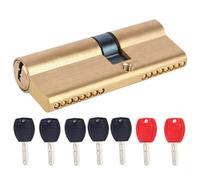 Lock Cylinder with Key | Copper with 7 Keys Anti-Theft,Storefront Lock Replacement Cylinder,for Locksmith Home Storefront Office Living Room Bedroom Patio