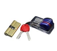 Lock Cylinders 65-105MM Door Cylinder Security Hardware Offset Lock AB Key Anti-Theft Entrance Brass Extended Core Custom(80(32.5-47.5))