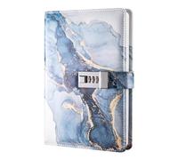 Lock Diary - metal combination Journal with Lock, PU leather Journaling Notebooks with Portable Design | Stylish Kids' Diaries Journals & Notebooks organizing for Children Boys Girls, 8.66x5.91 inches
