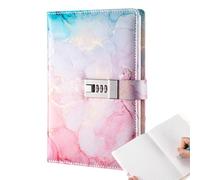 Lock Diary Women Men - Elegant Leather, Style Finish, Key Locks Security Feature, Thick Writing Paper Structure Personal Reflection Notebook Decorative Journal | For Writings Practice Keeping School