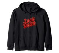 Lock Down Emblem for a Cool Look Zip Hoodie
