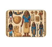 Lock Edge Floor Mat Hem 40x60 WHJSHOP Ancient Egypt Tribe Series Picture for Toilet, Dressing Table, Vacation Home, Master Bathroom, Children's Bathroom, and Guest Suite