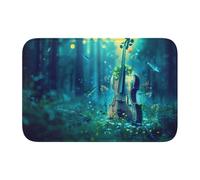 Lock Edge Floor Mat Hem 40x60 WHJSHOP Cello in Water Picture for Toilet, Dressing Table, Vacation Home, Master Bathroom, Children's Bathroom, and Guest Suite