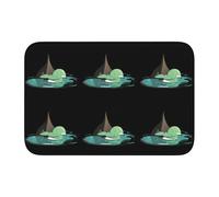 Lock Edge Floor Mat Hem 40x60 WHJSHOP Coconut Shell Water Shade Picture for Toilet, Dressing Table, Vacation Home, Master Bathroom, Children's Bathroom, and Guest Suite