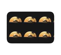 Lock Edge Floor Mat Hem 40x60 WHJSHOP Coconut Tree Cruises Picture for Toilet, Dressing Table, Vacation Home, Master Bathroom, Children's Bathroom, and Guest Suite