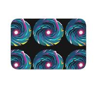 Lock Edge Floor Mat Hem 40x60 WHJSHOP Colorful Space-time Tunnel Picture for Toilet, Dressing Table, Vacation Home, Master Bathroom, Children's Bathroom, and Guest Suite