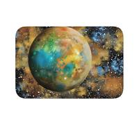 Lock Edge Floor Mat Hem 40x60 WHJSHOP Cosmic Planet Picture for Toilet, Dressing Table, Vacation Home, Master Bathroom, Children's Bathroom, and Guest Suite