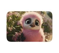 Lock Edge Floor Mat Hem 40x60 WHJSHOP Cute Pink Penguin Picture for Toilet, Dressing Table, Vacation Home, Master Bathroom, Children's Bathroom, and Guest Suite