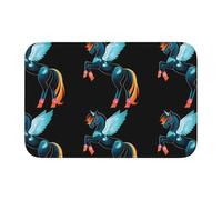 Lock Edge Floor Mat Hem 40x60 WHJSHOP Flying Colorful Pony Picture for Toilet, Dressing Table, Vacation Home, Master Bathroom, Children's Bathroom, and Guest Suite