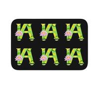 Lock Edge Floor Mat Hem 40x60 WHJSHOP Fresh Letters Water Lily Picture for Toilet, Dressing Table, Vacation Home, Master Bathroom, Children's Bathroom, and Guest Suite
