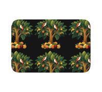 Lock Edge Floor Mat Hem 40x60 WHJSHOP Fruits and Birds on The Big Tree Picture for Toilet, Dressing Table, Vacation Home, Master Bathroom, Children's Bathroom, and Guest Suite