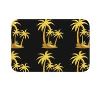 Lock Edge Floor Mat Hem 40x60 WHJSHOP Golden Coconut Trees Picture for Toilet, Dressing Table, Vacation Home, Master Bathroom, Children's Bathroom, and Guest Suite