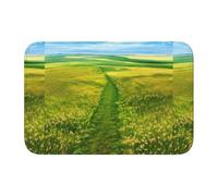 Lock Edge Floor Mat Hem 40x60 WHJSHOP Grassland Paths Picture for Toilet, Dressing Table, Vacation Home, Master Bathroom, Children's Bathroom, and Guest Suite