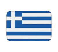 Lock Edge Floor Mat Hem 40x60 WHJSHOP Greek Flag Picture for Toilet, Dressing Table, Vacation Home, Master Bathroom, Children's Bathroom, and Guest Suite