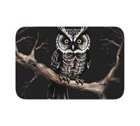 Lock Edge Floor Mat Hem 40x60 WHJSHOP Late Night Owl Picture for Toilet, Dressing Table, Vacation Home, Master Bathroom, Children's Bathroom, and Guest Suite