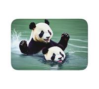 Lock Edge Floor Mat Hem 40x60 WHJSHOP Panda in The Water Picture for Toilet, Dressing Table, Vacation Home, Master Bathroom, Children's Bathroom, and Guest Suite