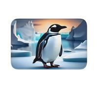 Lock Edge Floor Mat Hem 40x60 WHJSHOP Penguin Antarctica Ice Picture for Toilet, Dressing Table, Vacation Home, Master Bathroom, Children's Bathroom, and Guest Suite