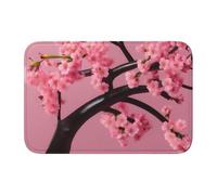 Lock Edge Floor Mat Hem 40x60 WHJSHOP Pink Cherry Blossoms Picture for Toilet, Dressing Table, Vacation Home, Master Bathroom, Children's Bathroom, and Guest Suite