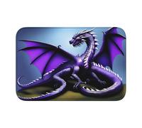 Lock Edge Floor Mat Hem 40x60 WHJSHOP Purple and Wirte Dragons Picture for Toilet, Dressing Table, Vacation Home, Master Bathroom, Children's Bathroom, and Guest Suite
