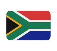 Lock Edge Floor Mat Hem 40x60 WHJSHOP South Africa Flag Picture for Toilet, Dressing Table, Vacation Home, Master Bathroom, Children's Bathroom, and Guest Suite