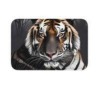 Lock Edge Floor Mat Hem 40x60 WHJSHOP Tiger at Rest Picture for Toilet, Dressing Table, Vacation Home, Master Bathroom, Children's Bathroom, and Guest Suite