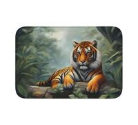 Lock Edge Floor Mat Hem 40x60 WHJSHOP Tiger Picture for Toilet, Dressing Table, Vacation Home, Master Bathroom, Children's Bathroom, and Guest Suite