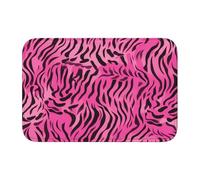 Lock Edge Floor Mat Hem 40x60 WHJSHOP Zebra Tiger Leopard Pink Picture for Toilet, Dressing Table, Vacation Home, Master Bathroom, Children's Bathroom, and Guest Suite