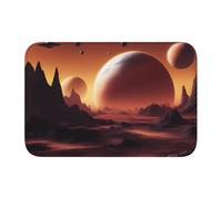 Lock Edge Floor Mat Hem 40x60 YYHHAOFA Alien Planet Pattern for Toilet, Dressing Table, Vacation Home, Master Bathroom, Children's Bathroom, and Guest Suite