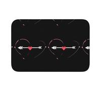 Lock Edge Floor Mat Hem 40x60 YYHHAOFA an Arrow Through The Heart Pattern for Toilet, Dressing Table, Vacation Home, Master Bathroom, Children's Bathroom, and Guest Suite
