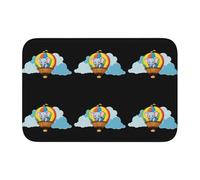 Lock Edge Floor Mat Hem 40x60 YYHHAOFA Baby Elephant Riding on a hot air Balloon Pattern for Toilet, Dressing Table, Vacation Home, Master Bathroom, Children's Bathroom, and Guest Suite