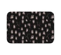 Lock Edge Floor Mat Hem 40x60 YYHHAOFA Bat Owl Pattern for Toilet, Dressing Table, Vacation Home, Master Bathroom, Children's Bathroom, and Guest Suite