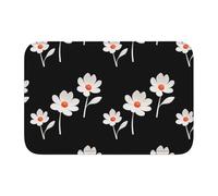 Lock Edge Floor Mat Hem 40x60 YYHHAOFA Beautiful Ceramic Flowers Pattern for Toilet, Dressing Table, Vacation Home, Master Bathroom, Children's Bathroom, and Guest Suite