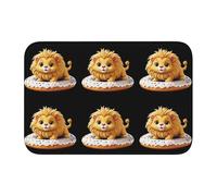 Lock Edge Floor Mat Hem 40x60 YYHHAOFA Biscuit Dessert Little Lion Pattern for Toilet, Dressing Table, Vacation Home, Master Bathroom, Children's Bathroom, and Guest Suite