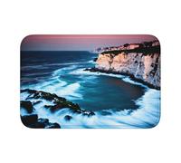Lock Edge Floor Mat Hem 40x60 YYHHAOFA Cliffs Sea Pattern for Toilet, Dressing Table, Vacation Home, Master Bathroom, Children's Bathroom, and Guest Suite