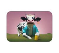 Lock Edge Floor Mat Hem 40x60 YYHHAOFA Cow Creative Spot Pattern for Toilet, Dressing Table, Vacation Home, Master Bathroom, Children's Bathroom, and Guest Suite