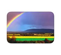 Lock Edge Floor Mat Hem 40x60 YYHHAOFA Evening Rainbow Pattern for Toilet, Dressing Table, Vacation Home, Master Bathroom, Children's Bathroom, and Guest Suite