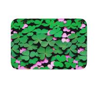 Lock Edge Floor Mat Hem 40x60 YYHHAOFA Four Leaf Clover Pattern for Toilet, Dressing Table, Vacation Home, Master Bathroom, Children's Bathroom, and Guest Suite