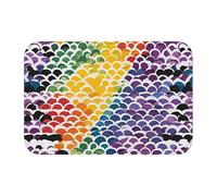 Lock Edge Floor Mat Hem 40x60 YYHHAOFA Gay Pride Rainbow Pattern Pattern for Toilet, Dressing Table, Vacation Home, Master Bathroom, Children's Bathroom, and Guest Suite