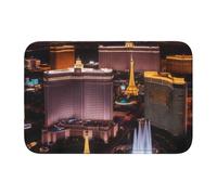 Lock Edge Floor Mat Hem 40x60 YYHHAOFA Las Vegas Night City Pattern for Toilet, Dressing Table, Vacation Home, Master Bathroom, Children's Bathroom, and Guest Suite