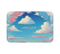 Lock Edge Floor Mat Hem 40x60 YYHHAOFA Love Cloud Pattern for Toilet, Dressing Table, Vacation Home, Master Bathroom, Children's Bathroom, and Guest Suite