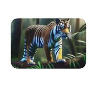 Lock Edge Floor Mat Hem 40x60 YYHHAOFA Lucky Tiger Pattern for Toilet, Dressing Table, Vacation Home, Master Bathroom, Children's Bathroom, and Guest Suite