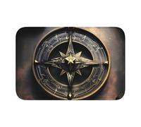 Lock Edge Floor Mat Hem 40x60 YYHHAOFA Magical Design Norse Runes Compass Pattern for Toilet, Dressing Table, Vacation Home, Master Bathroom, Children's Bathroom, and Guest Suite