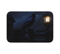 Lock Edge Floor Mat Hem 40x60 YYHHAOFA Night Crow Pattern for Toilet, Dressing Table, Vacation Home, Master Bathroom, Children's Bathroom, and Guest Suite